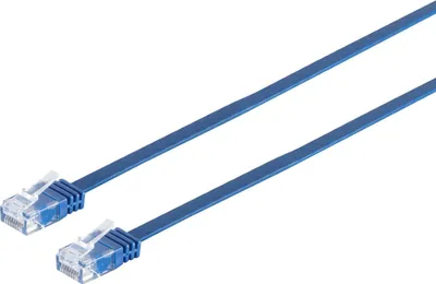 Produktbild von Patchkabel-Flachkabel U/UTP cat. 6 slim blau 1m