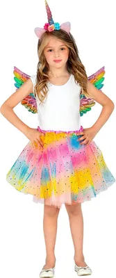 Produktbild von WIDMANN Verkleidung Set Einhorn Tutu Flügel Haarreif mehrfarbig