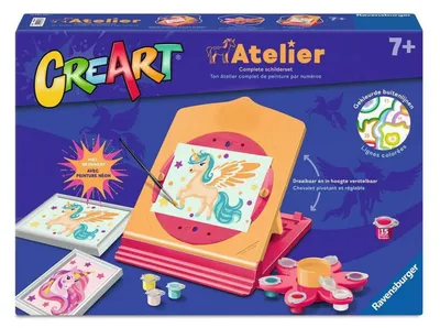 Produktbild von Ravensburger Malen nach Zahlen Atelier Malkasten Kreativset Kinder