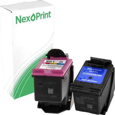 Produktbild von NexoPrint SD519AE 901XL+901 Doppelpack (Schwarz + Farbe) Druckerpatronen kompatibel zu HP OfficeJet J 4580 OfficeJet J 4585 OfficeJet J 4624 ca. 1480 Seiten