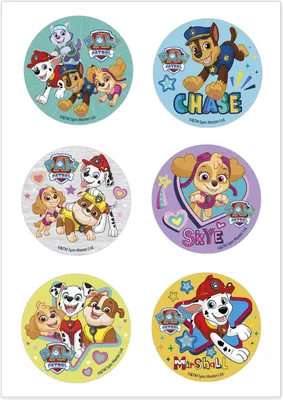 Produktbild von 6 Stück Paw Patrol Cupcake-Dekorationen 5,8 cm