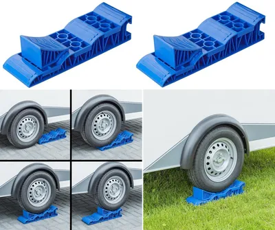 Produktbild von Verstellbarer Auffahrkeile 4 tlg 2,5T  stapelbar Stufenkeile Wohnmobil Wohnwagen