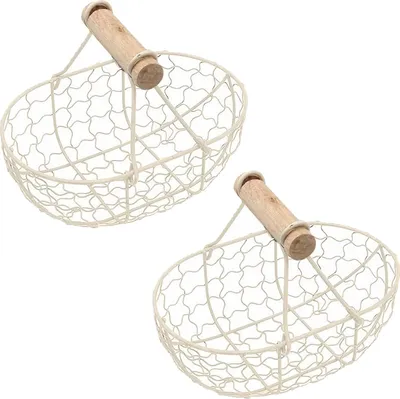 Image de 2pcs Flower Girl Basket Wedding Flower Baskets Metal Baskets Home Decor
