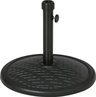 Image de Outsunny Pied de parasol rond 14 KG base de parasol de jardin socle pour parasol en bšŠton ? 46 cm noir