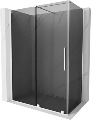 Produktbild von Mexen Velar Duschkabine Schiebetür 150 x 85 cm, Graphit, Weiß - 871-150-085-41-20