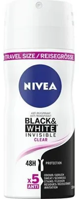 Zdjęcie produktu dla Nivea Black & White Invisible Clear Antyperspirant w sprayu 100 ml