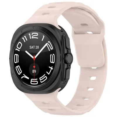 Produktbild von Für Samsung Galaxy Watch Ultra 47mm Solid Color Silikon Sport Arm Band Ersatz Rosa