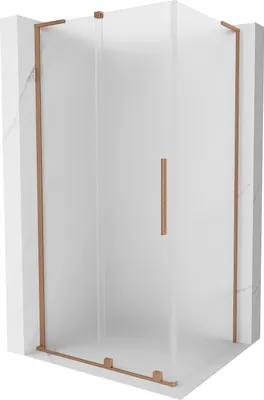Produktbild von Mexen Velar L Duschkabine Schiebetür 120 x 90 cm, mattiert, gebürstetes Kupfer - 871-120-090-33-65