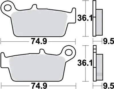 Immagine prodotto di Pastiglie freno posteriori per Suzuki DR-Z 400 E, anni di produzione 2000-2007, pastiglie TRW - Nuove