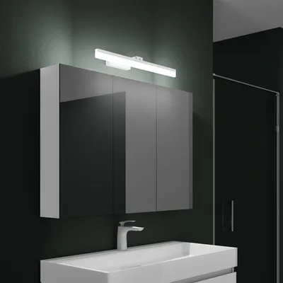 Produktbild von Mai & Mai Spiegelschrank Bad mit Beleuchtung Badschrank mit Spiegellampe BxTxH 100x15x70cm Spiegelleuchte 180° Drehbar LED Badlampe 60cm