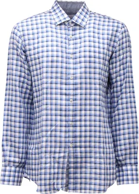 Productafbeelding van 3971AR overhemd voor heren, merk DEL SIENA, linnen/katoen, blauw