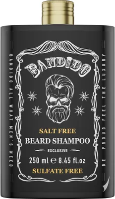 Image de Bandido Beard Shampooing Shampooing pour barbe Soins de barbe Sans sel Sans sel 250ml