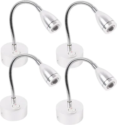 Produktbild von 4er Set Wohnwagen Beleuchtung Led Aufbausport Schwanenhals 12v, Ø65x110-260mm