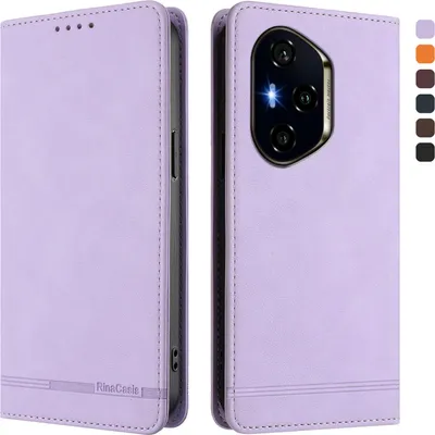 Image de Etui pour Honor 300 Pro, étui rétro en cuirPolyuréthaneavec support et fentes pour cartes Violet