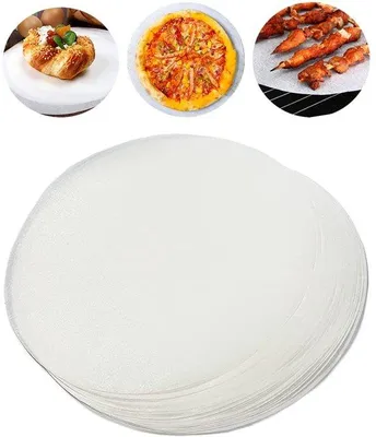 Obrázek produktu pro 50 kusů nepřilnavého papíru, kulatého, 20 cm, pro odnímatelné formy, gril, troubu, pánve