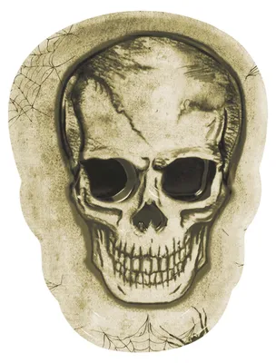 Produktbild von Totenschädel Halloween Tablett aus Kunststoff