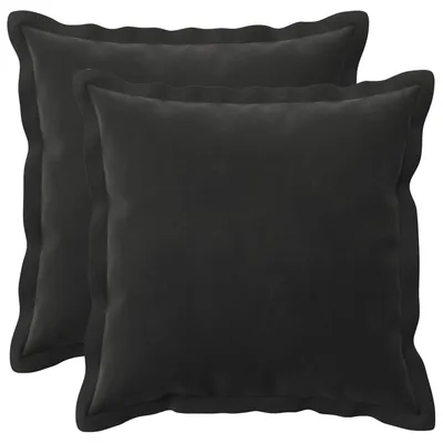 Productafbeelding van vidaXL Kussens met kussenhoes, 2 stuks, zwart, fluweel