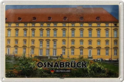 Produktbild von Blechschild Städte Osnabrück Schloss Mittelalter 30x20cm