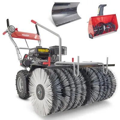 Produktbild von HECHT 8680 SE Set 5 Benzin-Kehrmaschine 80 cm mit Schneeschild & Fräse