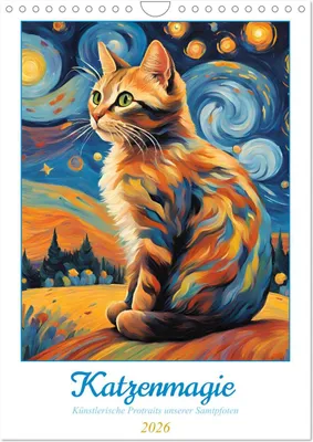 Produktbild von Katzenmagie (Wandkalender 2026 DIN A4 hoch), CALVENDO Monatskalender