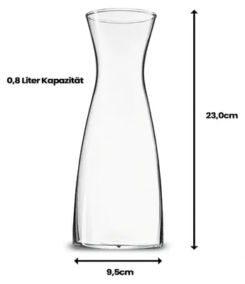 Produktbild von Glaskaraffe 0,8 Liter Wasserkaraffe Glas