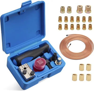 Image de Kit de tuyaux de frein, diamètre 4,75 mm, longueur 7,62 m, 21 raccords, pour réparation de freins