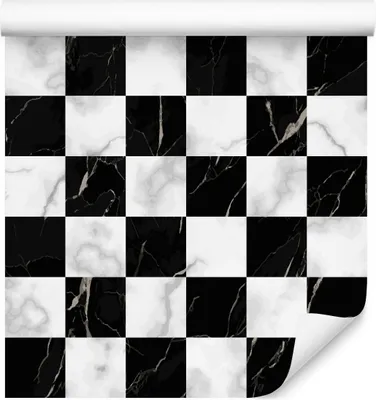 Produktbild von 10m VLIES TAPETE Rolle Dekoratives Schachbrettmuster Mosaik aus MARMOR 6527