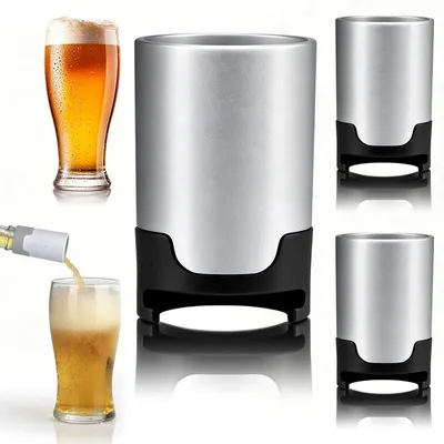 Produktbild von 3 Stück tragbarer Bierschäumer – für Glas- & PET-Flaschen, wiederverwendbar, spülmaschinengeeignet
