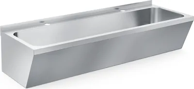Produktbild von Combisteel Waschbecken mit Zubehör und Aufkantung aus Edelstahl 1200x425x165mm