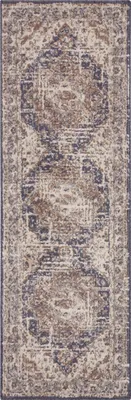 Produktbild von Hanse Home Terrain Designer Kurzflor Teppich Sand Creme Blau
