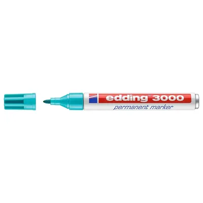 Immagine prodotto di Edding 4-3000014 3000 Marcatore permanente - ricaricabile, 1,5 - 3 mm, turchese