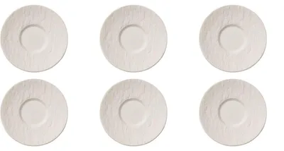 Produktbild von Villeroy & Boch Manufacture Rock blanc 6er Set Espressountertasse weiß D. 12cm