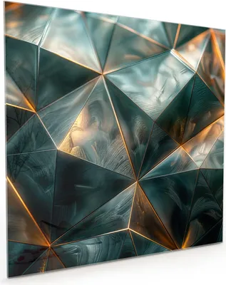 Produktbild von Küchenrückwand Spritzschutz Glas mit Motiv Kunstvolle Geometrie 40 x 40 cm