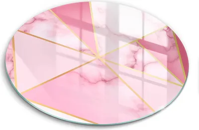 Zdjęcie produktu dla Szklana deska do krojenia - Deska kuchenna - ⌀40 cm – Szkło hartowane – Antypoślizgowa - Geometryczny Marmur