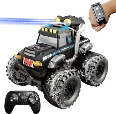 Produktbild von MODFU Spielfahrzeuge, Amphibisches RC Monstertruck Auto Kinder, 4WD Wasser & Land Fernsteuerung, Offroad Stuntfahrzeug 360° Drehung, All Terrain RC Auto Geschenk Jungen Mädchen