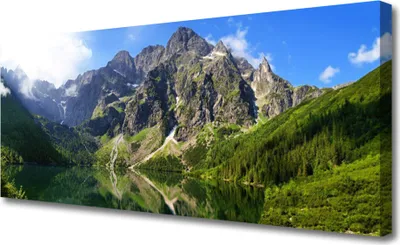 Produktbild von Tulup Leinwand-Bilder 125x50 Wandbild Canvas Kunstdruck Gebirge See Natur