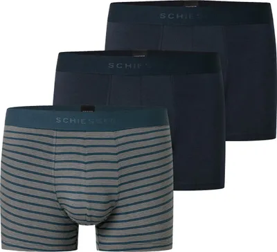 Produktbild von Schiesser 3er Pack 95/5 Organic Baumwolle Retro Short / Pant Sportlicher Logo-Webgummibund, Bequeme Beinausschnitte und ohne störende Nähte, Elastische Single-Jersey-Qualität