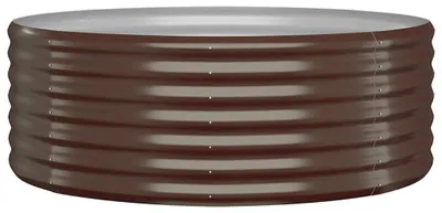 Zdjęcie produktu dla vidaXL Podwyższone łóżko Stal malowana proszkowo 100x100x36 cm Brązowy