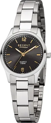 Produktbild von Regent Edelstahl Damen Uhr F-1326 Quarzuhr Armband silber D2UR2253411
