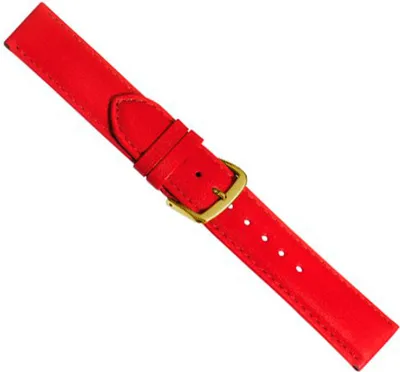 Produktbild von Beach Ersatzband Uhrenarmband Kalbsleder Rot  20414G, Stegbreite:12mm
