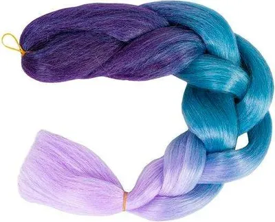 Produktbild von Soulima Kanekalon-Zöpfe, Ombré, violett-blau