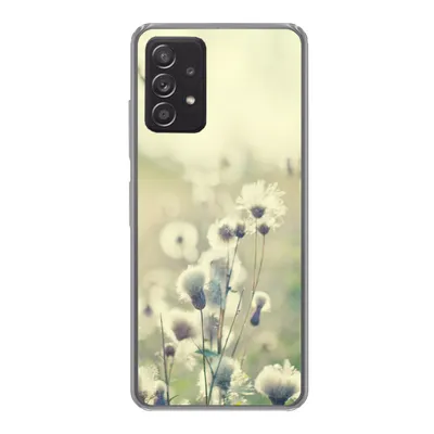 Produktbild von MuchoWow® Handyhülle Schutzhülle Hülle für Samsung galaxy a73 Blumen - Feld - Weiß Silikon Softcase Handy Hülle - Handyhülle