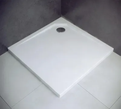 Image de Receveur de douche Receveur de douche acrylique Plat Ecoulement