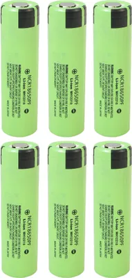Produktbild von Trade-Shop 6x Original Panasonic NCR18650PF Zelle Lithium-Ion Akku 2900mAh 3,6V/3,7V 10A Entladestrom Button-Top