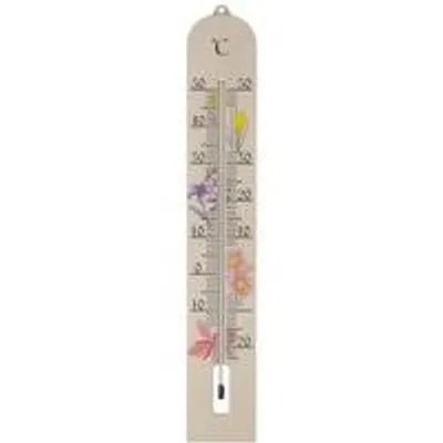 Zdjęcie produktu dla Analogowy termometr ścienny 40 cm – do użytku wewnątrz i na zewnątrz – zakres temperatur od -23°C do 50°C – kolor kremowy