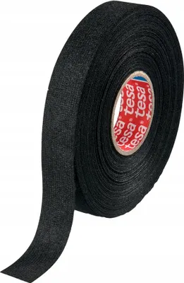 A roll of black fabric tape with the brand name visible on the inner cardboard tube.