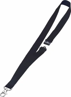 Obrázek produktu pro DURABLE Textilní š??rka 20 s karabinou, ?erná, 813701, 10 ks