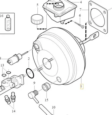 Obrázok produktu pre VOLVO XC90 Posilňovač bŕzd 2.4D 2.5T 3.2 4.4 OE 31273674