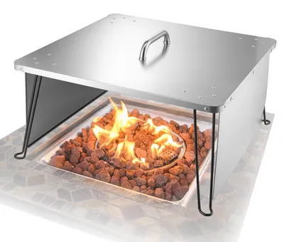Zdjęcie produktu dla Pokrywa Paleniska Vevor 645X645X370 Mm Stal Nierdzewna Deflektor Ciepła