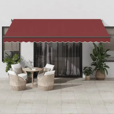 Produktbild von Möbel Markise Automatisch Weinrot 450x350 cm - Markisenstoff 3215004